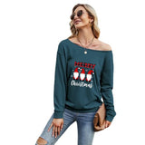 Chemise de joyeux noël pour femmes, chemisier graphique de Gnomes de noël à la mode