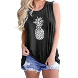 Damen Ananas Tank Tops Summer Vibes Shirt