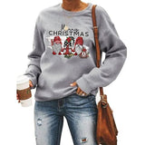 Sweat-shirt joyeux noël pour femmes, chemise de noël mignonne Gnomies