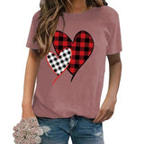Buffalo Plaid Liebe Herzen Shirt Frauen Valentinstag Geschenk T-Shirts