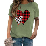 Buffalo Plaid Liebe Herzen Shirt Frauen Valentinstag Geschenk T-Shirts