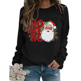 Women Vintage Santa Sweatshirt Ho Ho Ho Merry Christmas Shirt