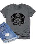 Women Skull Halloween T-Shirt Women Graphic Shirt