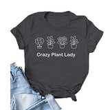 Damen Crazy Plant Lady Grafik T-Shirt