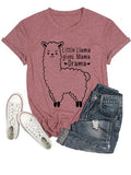 Mama Llama Tees T-shirt pour femme Little Llama Gives Mama Drama
