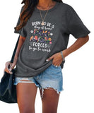 Womens Dog Mom Shirt Born to Be A Stay at Home Dog Mom Forced to Go to Work Tee Tops
