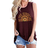 Damen Tank Top „Be The Sunshine“ mit Sonnenblumen-Print