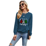 Chemise Be Merry pour femmes, chemisier de noël à manches longues à carreaux de buffle