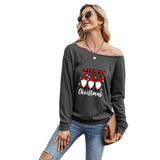 Chemise de joyeux noël pour femmes, chemisier graphique de Gnomes de noël à la mode