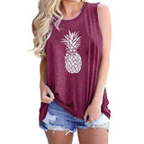 Damen Ananas Tank Tops Summer Vibes Shirt