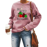 Women Balls Deep In Christmas Sweatshirt Funny Christmas Clothing