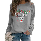 Damen Süßes Kuh Sweatshirt Kuhliebhaber Shirt