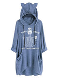 Dead Inside But Caféine Tournesol Femmes Sweat à capuche à manches longues Tête de mort Chemise pour femme