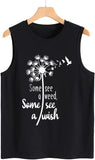 Women Wish Tank Some See A Weed Others See A Wish T-Shirt Weed Lover Shirt