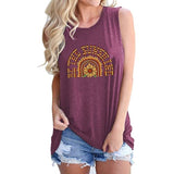 Damen Tank Top „Be The Sunshine“ mit Sonnenblumen-Print