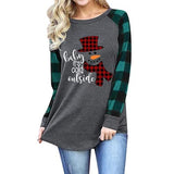 Christmas Shirt for Women Baby It's Cold Outside Long Sleeve Blouse