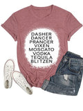 Drinking Christmas T-Shirt Dancer Prancer Moscato Vodka Tequila Blitzen Shirt