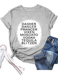 Drinking Christmas T-Shirt Dancer Prancer Moscato Vodka Tequila Blitzen Shirt