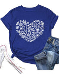 T-shirts de Saint-Valentin pour femmes, chemise graphique Love Heart