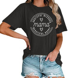 T-Shirt femme maman reconnaissante bénie belle heureuse