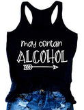 Women May Contain Alcohol Tank Top Drinking Shirt