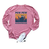 Frauen Pew Pew Madafakas Bluse Lustiges Pew Pew Cat Shirt