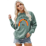 Bee Kind Sweatshirt Damen Regenbogen Geschenk Be Kind Shirt