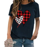 Buffalo Plaid Liebe Herzen Shirt Frauen Valentinstag Geschenk T-Shirts