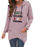 Sweat à capuche drôle pour femmes, je veux juste travailler dans mon jardin et sortir avec ma chemise de poulets