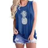Damen Ananas Tank Tops Summer Vibes Shirt