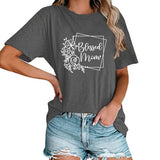 Blessed Mama Chemise florale Femmes T-shirts graphiques