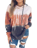 Women Tie dye Long Sleeve Fashion Hoodie