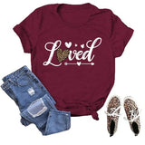 Damen T-Shirt mit Aufdruck „Liebe ist das Beste“