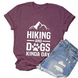 Wandern und Hunde Kinda Day T-Shirt für Frauen Wandershirt Hund Mama Shirt