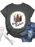 Merry Christmas Tees Women Christmas Tree T-Shirt