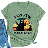 Madafakas T-Shirt für Damen, lustiges Katzen-Shirt
