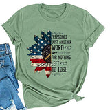 T-Shirt mit amerikanischer Flagge und Aufschrift „Freedom's Just Another Word for Nothing Left to Lose“
