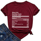 T-Shirt Afro pour femmes, fille noire, faits nutritionnels