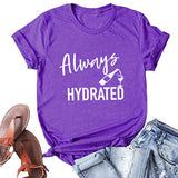 T-shirt toujours hydraté pour femme, chemise à vin