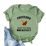 Women Chickens The That Poops Breakfast T-Shirt Cute Chicken Buffs Tee Gift