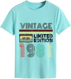 T-Shirt Vintage pour femmes, édition limitée, cadeau d'anniversaire, 1981