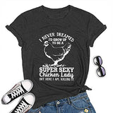 Women Funny Chicken Lady T-Shirt Women's Chicken Shirt