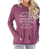 Long Sleeve Way Maker Blouse Miracle Worker Promise Keeper Light in The Darkness My God This is Who You are Blouse