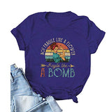 Women Not Fragile Like A Flower Fragile Like A Bomb Graphic T-Shirt