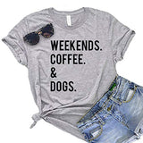 Frauen Wochenenden Kaffee &amp; Hunde T-Shirt