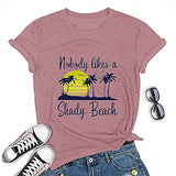 Personne n'aime un T-Shirt de plage ombragé pour femmes, chemise graphique
