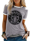 Women Basic Witch T-Shirt for Halloween
