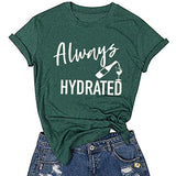 T-shirt toujours hydraté pour femme, chemise à vin