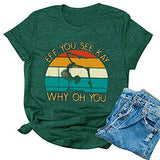 Eff You See Kay Why Oh You T-Shirt Totenkopf Yoga Shirt für Frauen