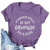 Women Pumpkin Spice is My Favorite Season Shirt T-Shirt Halloween Pumpkin Shirt